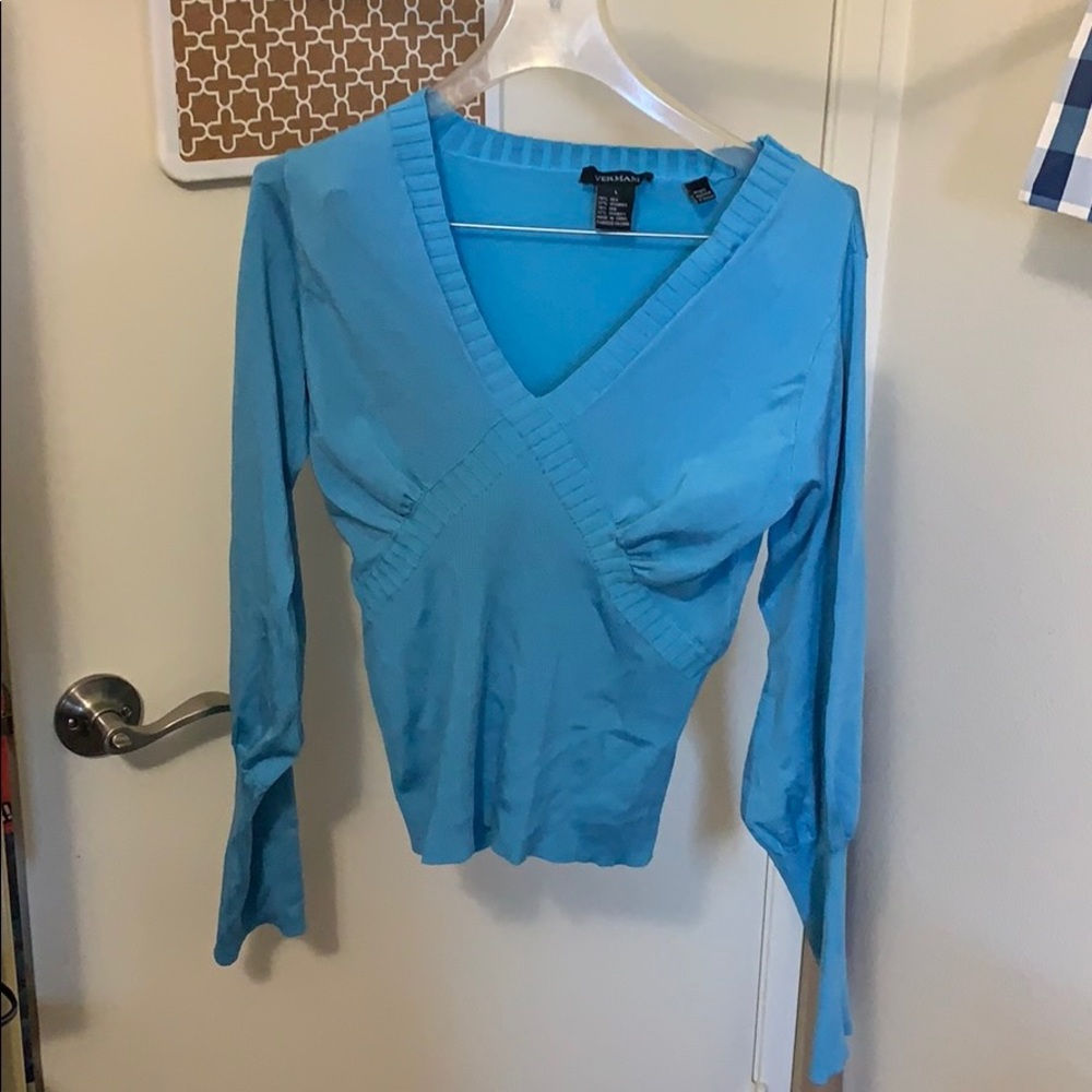 Light Blue Colored Vermani Top